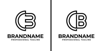 Letters CB Monogram Logo, , suitable for any business with CB or BC initials vector