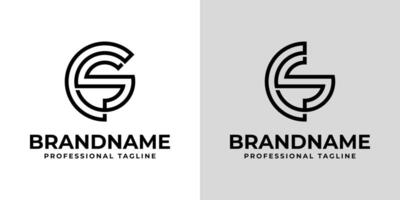 Letters CS Monogram Logo, suitable for any business with CS or SC initials vector