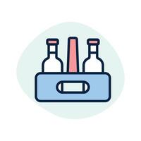 Bottles crate design, premium quality icon vector