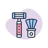Shaving accessory icon design isolated on white background vector