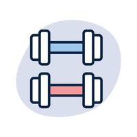 Modern icon of dumbbells, weightlifting tool vector