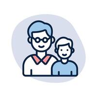 A modern icon of father and son, fatherhood design vector
