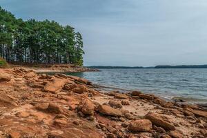 Drought conditions at the lake photo