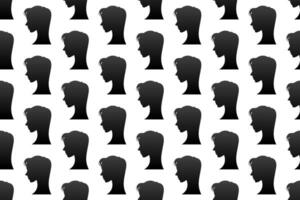 Woman silhouette seamless pattern background vector