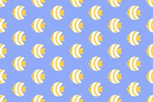 Ocean life seamless pattern background vector