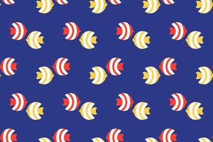 Ocean life seamless pattern background vector