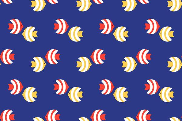 Ocean life seamless pattern background