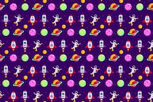 Outer space seamless pattern background vector