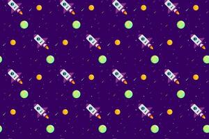 Outer space seamless pattern background vector