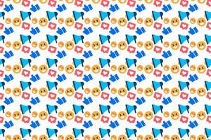 Seamless pattern social media background vector