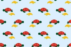 Ocean life seamless pattern background vector