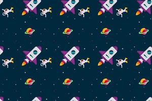 Outer space seamless pattern background vector