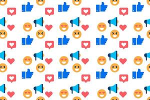 Seamless pattern social media background vector