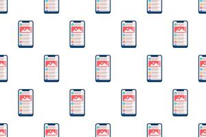 Seamless pattern social media background vector