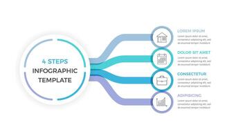 Infographic Template with 4 Steps vector