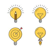 Idea Line Icons vector