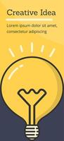 Glowing lightbulb and place for your text, idea concept vector