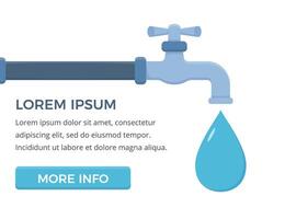 Tap with Water Drop vector