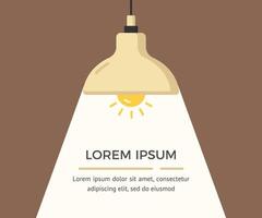 Lamp with Light vector