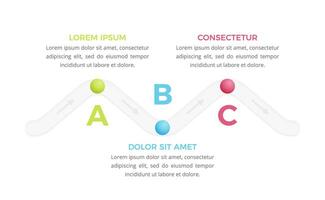 Infographic Template with 3 Options vector