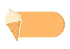 Ice cream cone with place for your text vector
