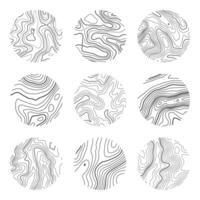 Topographic map with contour lines. Geographic terrain grid, relief height elevation. Ground path pattern. Travel and navigation, cartography design element. illustration vector