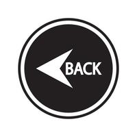 back icon illustration design template vector