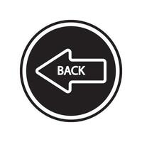 back icon illustration design template vector