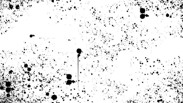 Spray paint splashes set. Black ink drips, spots, brush drops or blots. Graffiti inky splatters, inkblot spots with dusty speckle effect. Paintbrush splotch, liquid blob. Dirty splash stains, smudges.