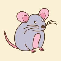 Rat Flat Design Clipart vector