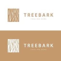 Wood logo design structure layers forest tree bark template vector