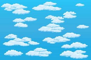 Cloud sky scene background simple cloud illustration template design vector