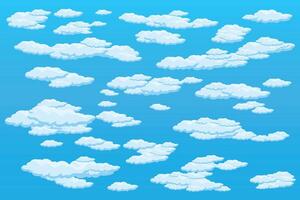 Cloud sky scene background simple cloud illustration template design vector