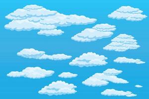 Cloud sky scene background simple cloud illustration template design vector