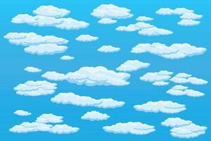 Cloud sky scene background simple cloud illustration template design vector