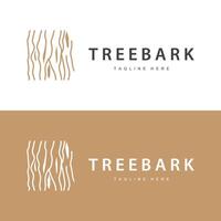 Wood logo design structure layers forest tree bark template vector