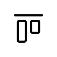 Align top, horizontal vector