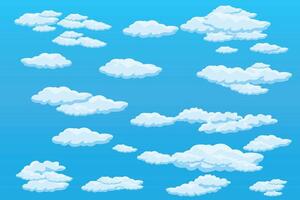 Cloud sky scene background simple cloud illustration template design vector