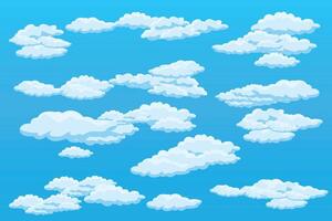 Cloud sky scene background simple cloud illustration template design vector