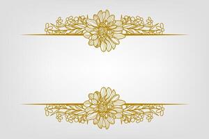 The Blooms Greenery Floral Foliage Ornament Corner Text Separator Elegance Frame for Invitations vector