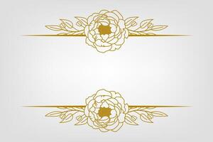 The Blooms Greenery Floral Foliage Ornament Corner Text Separator Elegance Frame for Invitations vector