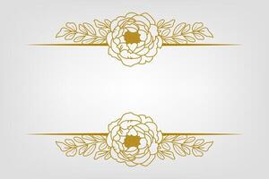 The Blooms Greenery Floral Foliage Ornament Corner Text Separator Elegance Frame for Invitations vector