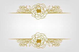 The Blooms Greenery Floral Foliage Ornament Corner Text Separator Elegance Frame for Invitations vector