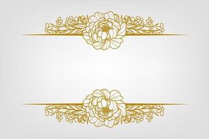 The Blooms Greenery Floral Foliage Ornament Corner Text Separator Elegance Frame for Invitations vector