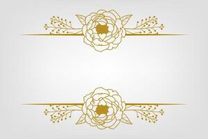 The Blooms Greenery Floral Foliage Ornament Corner Text Separator Elegance Frame for Invitations vector