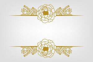 The Blooms Greenery Floral Foliage Ornament Corner Text Separator Elegance Frame for Invitations vector