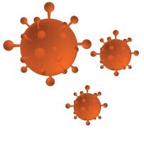Pox virus in orange n white background vector