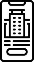 Black line icon for booking vector