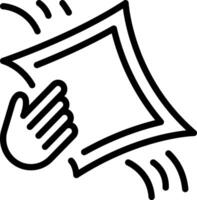 Black line icon for wipe vector