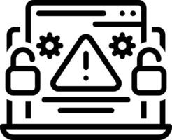 Black line icon for hack vector